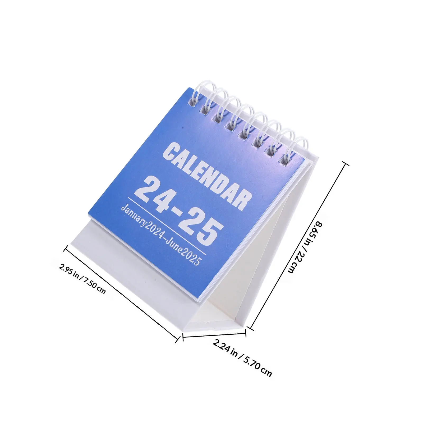 Mini Desk Calendar 2024-2025 Simple Flip Desktop Office Monthly Household Standing Note Calendar Daily Use Decor