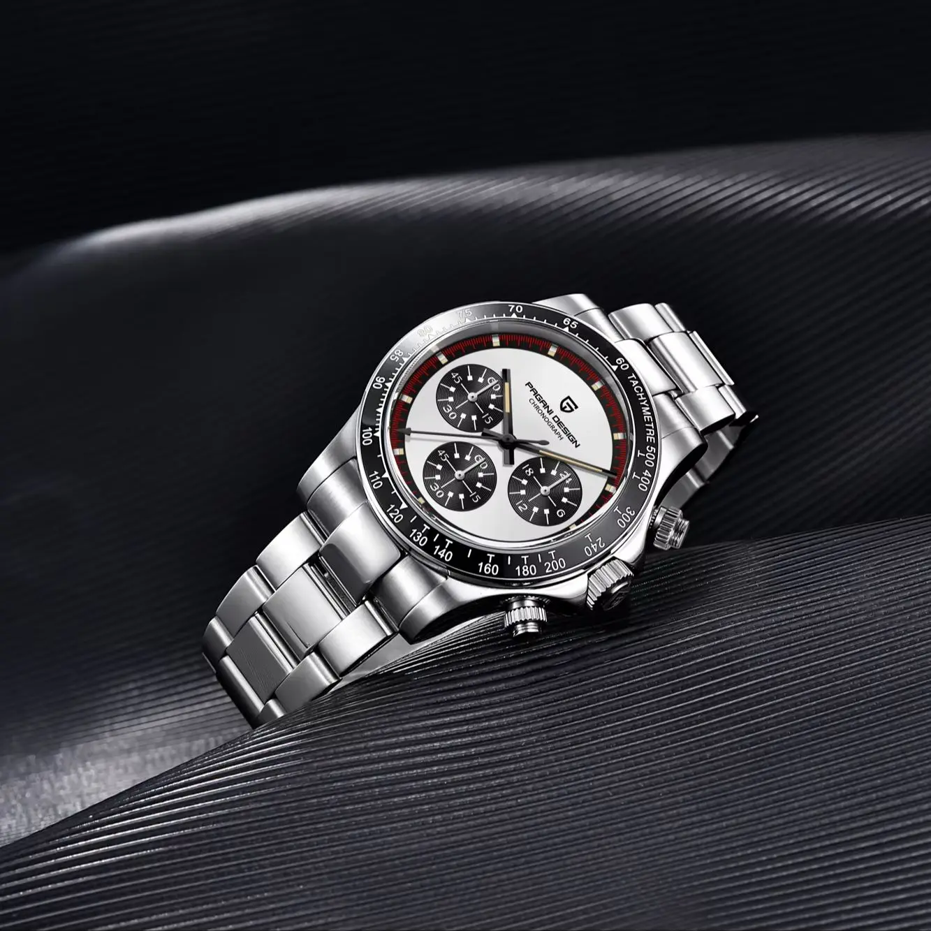 PAGANI DESIGN Men Luxury Fashion Quartz Watch Panda Dial Tachymeter Luminous Dive Stainless Business Dress Watches For Men Gift view 3