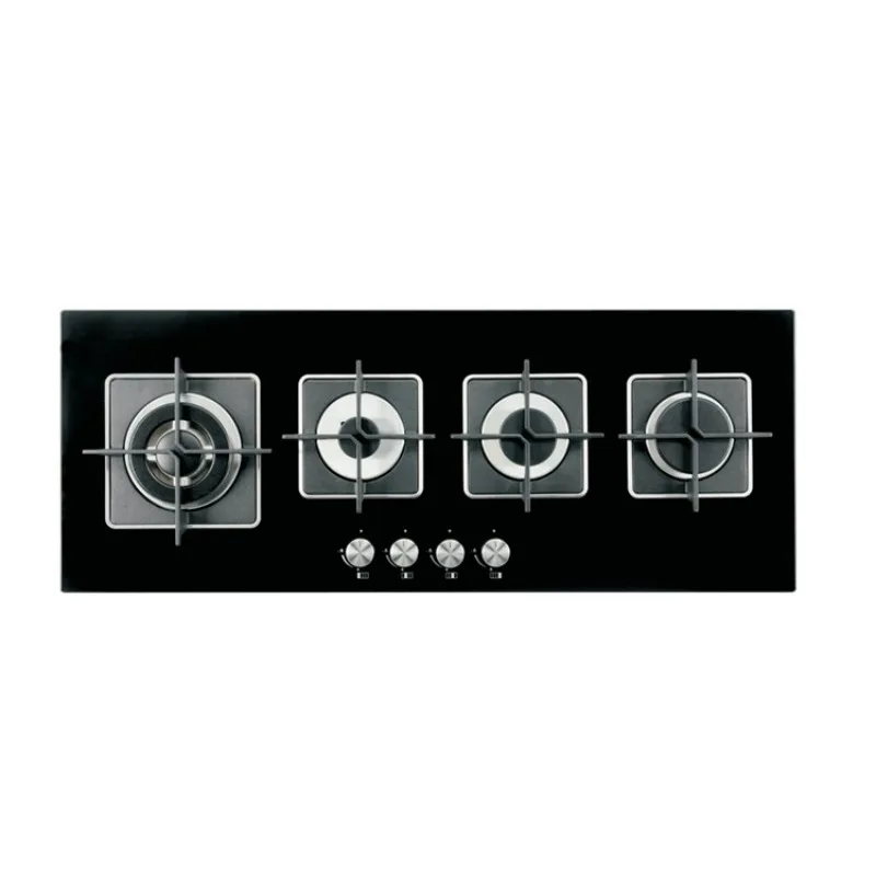 Export household embedded four-head gas stove, tempered glass