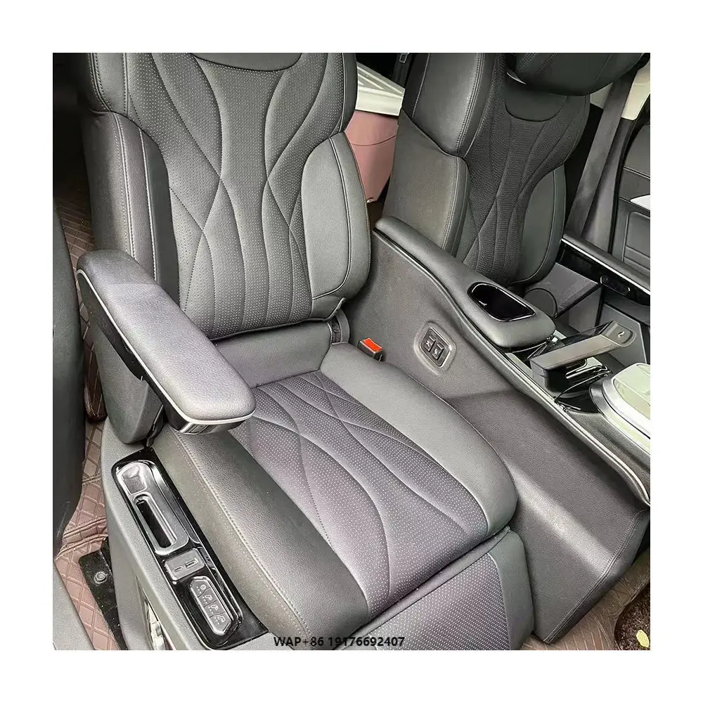 Luxury Interior Modify and Custom Electric Adjustable Leather SUV Car Seats with Steel Frame and Foldable Tables OEM