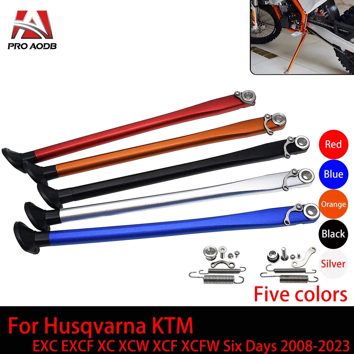 Kickstand Motorcycle Side Stand Spring Bolts Kit For Husqvarna Husaberg TE FE KTM EXC EXC-F XC XC-F XC-W XCF-W 250 350 450 530