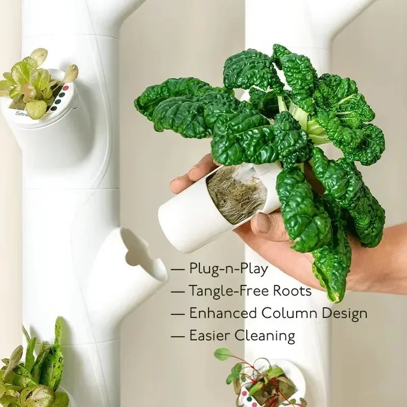 Organic Herb Vegetable Hydroponics Plant Growing System Led Grow Lights Indoor Vertical Hydroponical Garden Plant Kit