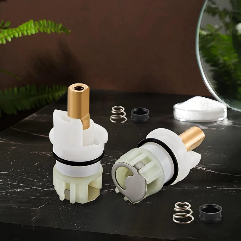 AB15-RP25513 مجموعة استبدال جذع الصنبور لمجموعة إصلاح الصنبور بمقبضين مع خرطوشة RP4993 مقاعد الينابيع، 2 حزمة