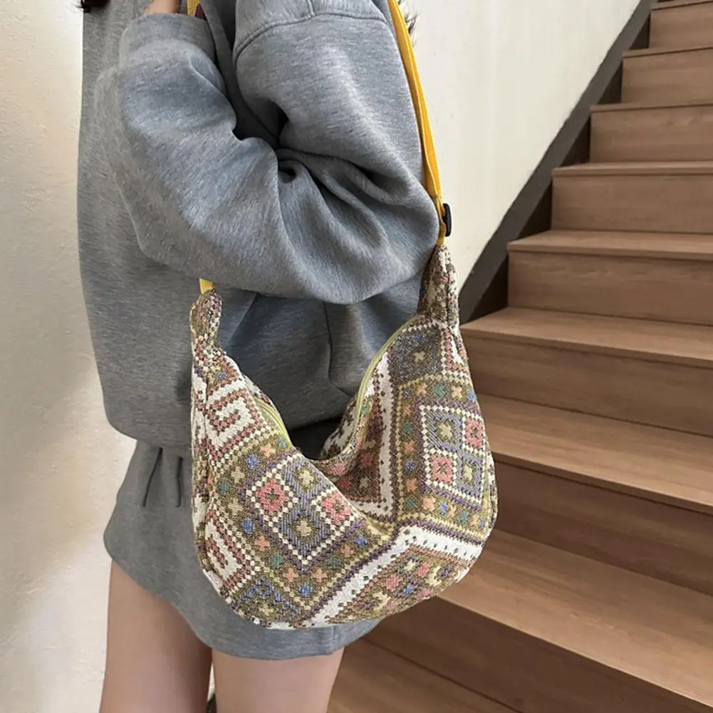 Vintage Female Shoulder Messenger Bag Trend Simple Zipper Handbags Ethnic-Style Shoulder Bag Tote Crossbody Bags Motorcycing