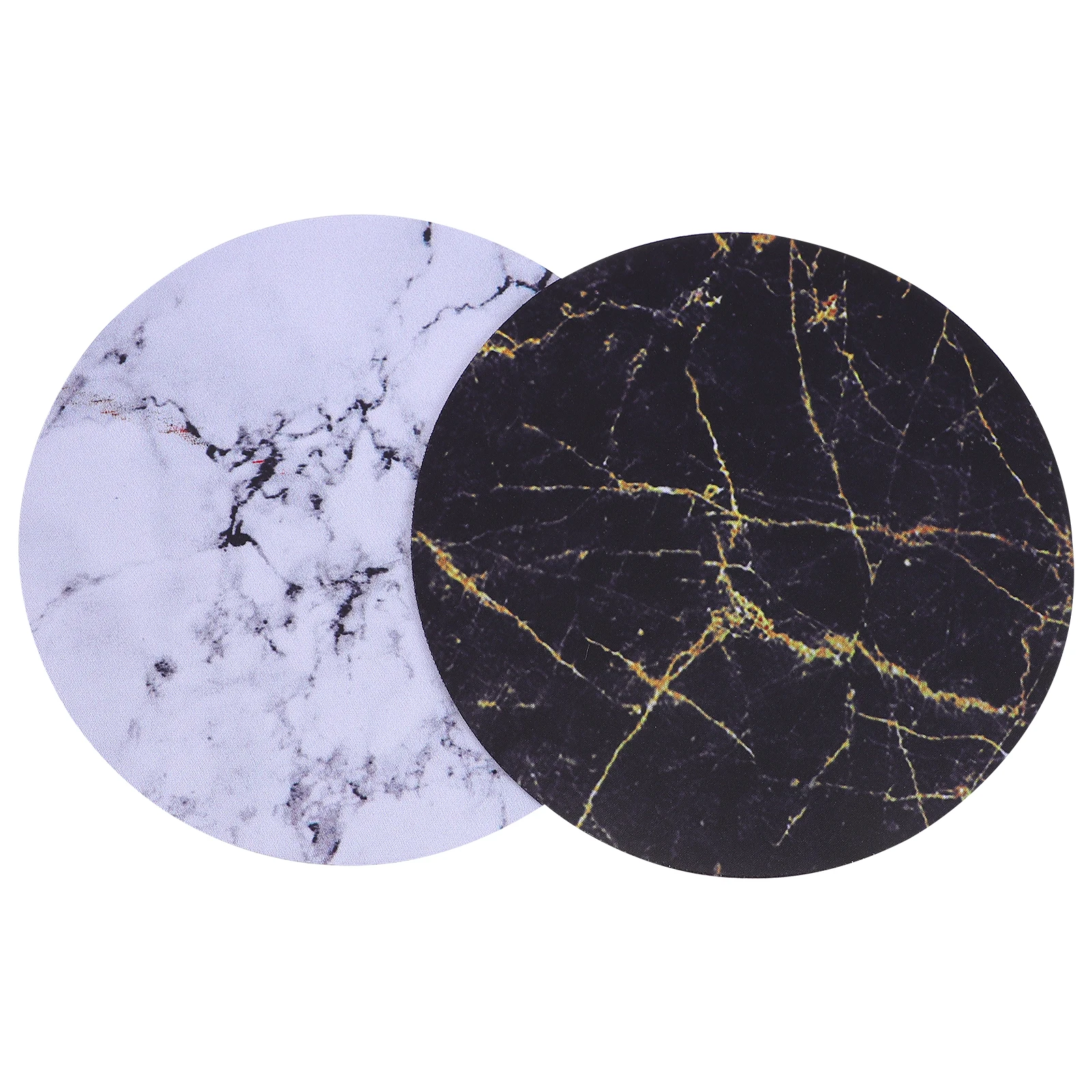 

2 Pcs Marble Mouse Pad Mat Laptop Anti-slip Gaming Office Computer Decoration Non-slip