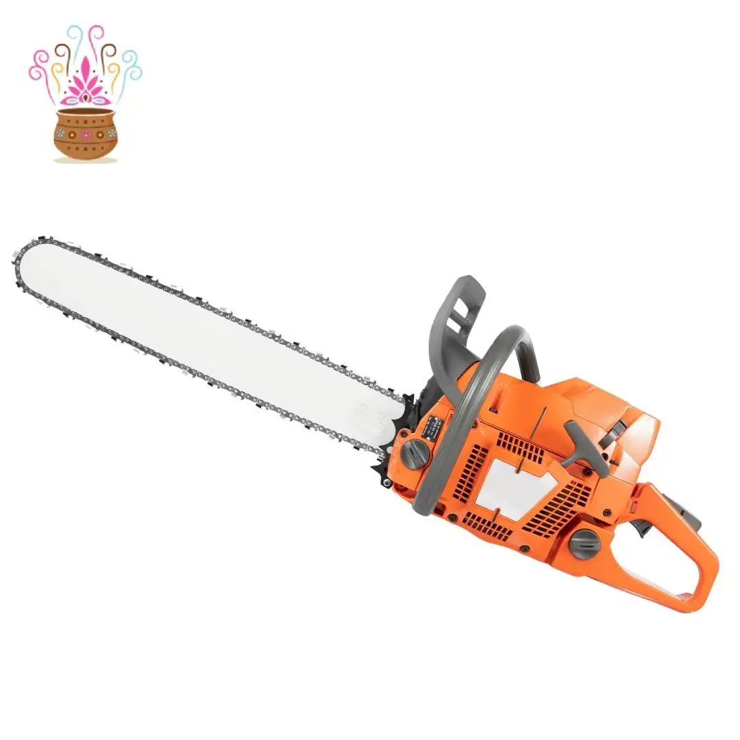 Gas Chainsaw 71.8CC 3.9KW 2800RPM 24in Alloy Guide Bar Manganese Steel Quenched Chain Petrol Logging Saw Hand Pull Start 3-5 Pull Quick Ignition Gas Powered Wood Cutter For Forest Logging Firewood Cutting Branch Trimming