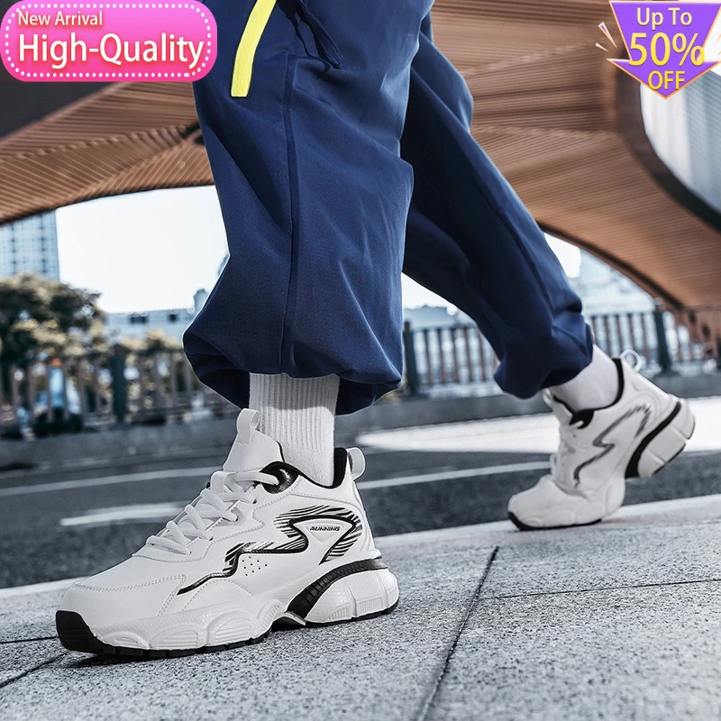 2026 Hot Selling Spring Trend Mens Sports Shoes Simple Versatile Marathon Running Shoes Lace Up Daily Breathable Walking Shoes