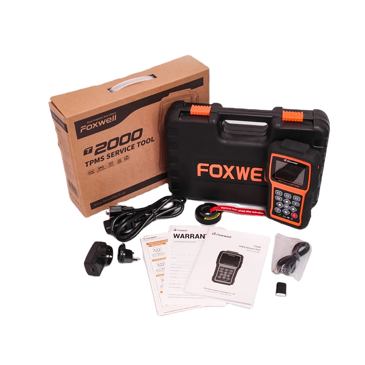 

Foxwell T2000 TPMS Programmer Tires Sensors Activate Programming Tool With Full OBDII Function Tire Pressure Monitoring System