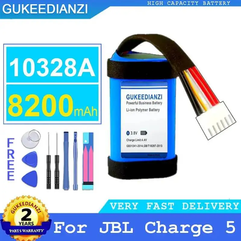 

Надежный источник питания для динамика JBL Charge 5 10328A, аккумулятор 8200 мАч