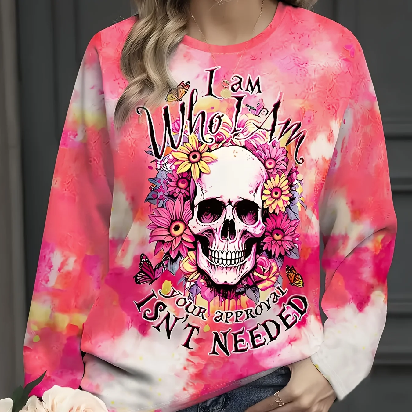 

3D Skull Printed Women's Sweatshirts Fashion Oversized O-neck Pullover Terrifying Style Loose Pullover Spring Autumn Y2k Clothes