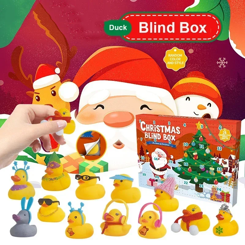 

Random Color Style Christmas Plastic Duck Baby Bathroom Toy Duckling Christmas Gift Set Children's Toys 24 Little Yellow Ducks