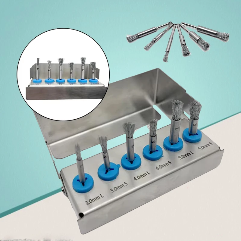 

High-Quality 420 Steel Dental Implant Scaler Brush, Non-Magnetic Peri-Implantitis Cleaning Tool for Dentists