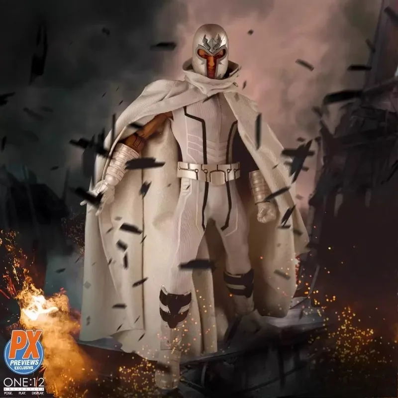 

In Stock 1/12 Scale Comic Character Tight Combat Suit Magneto Dolls Body Model Fit Mezco Soldier Action Figures Collect