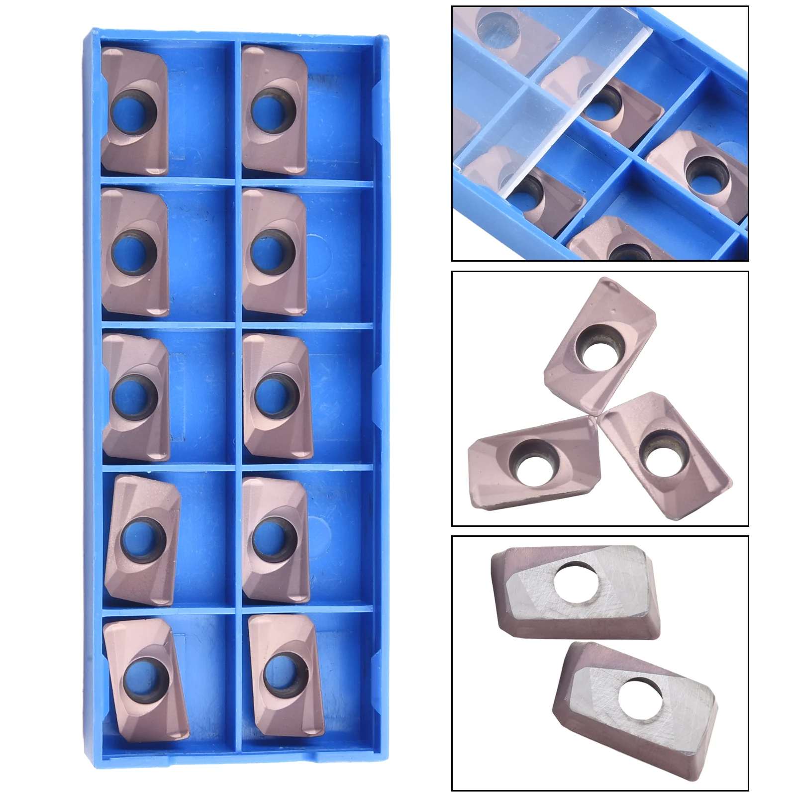 Metalworking Carbide Inserts For Steel Milling Inserts 10pcs CNC Carbide APMT1604PDER-H2 VP15TF Abrasion Resistance