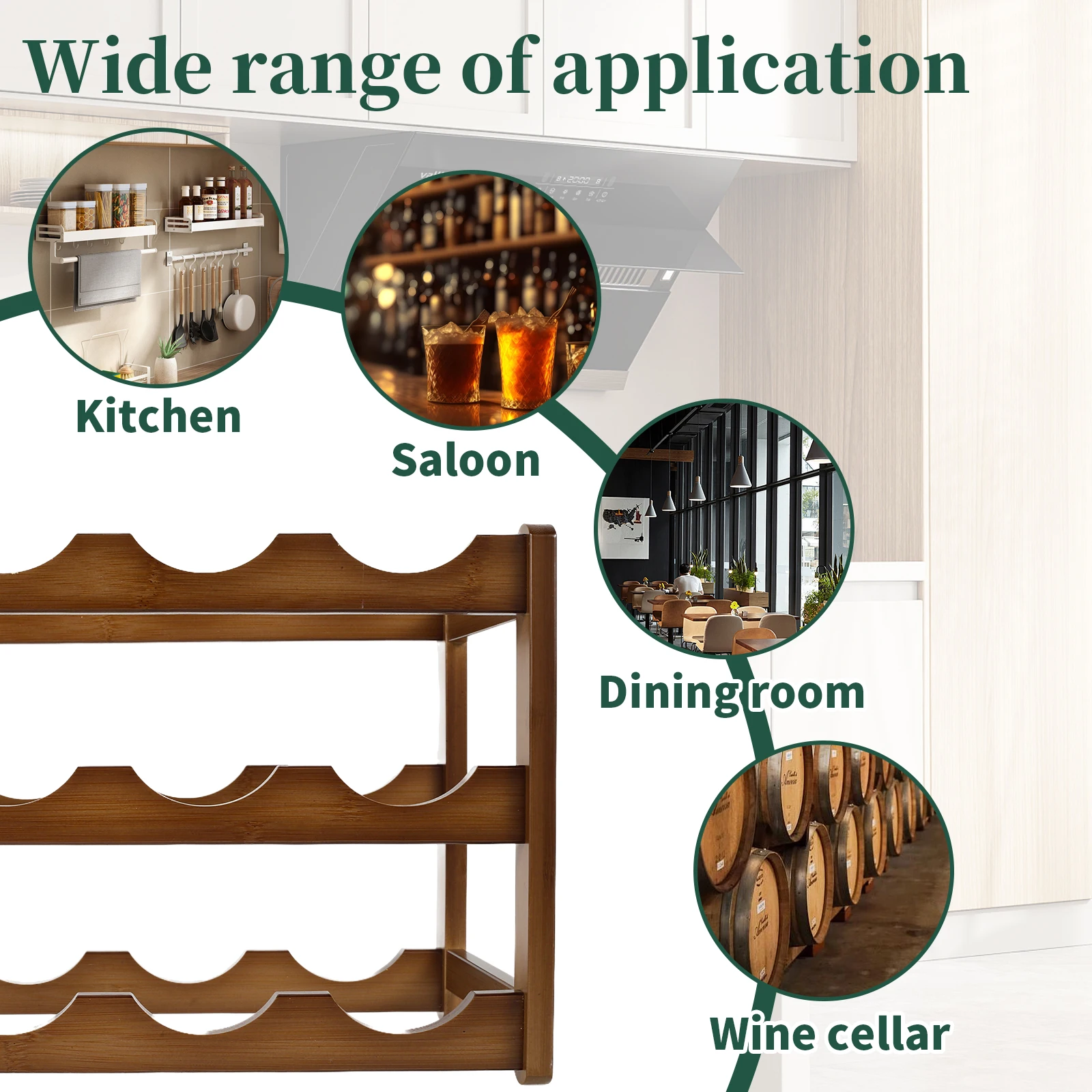 Wine Rack Wooden WineBottle Display Cabinet Holders Shelf Wine Showcases Countertop Wine Storage Rack Cellar Bar Accessories