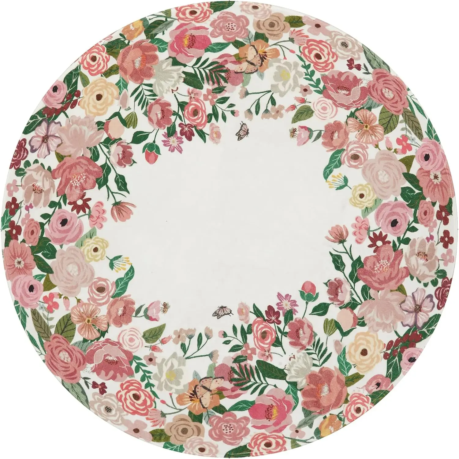 

Круглый ковер с цветочным принтом камелии — мягкий моющийся нескользящий ковер для спальни, гостиной, детской комнаты, декор