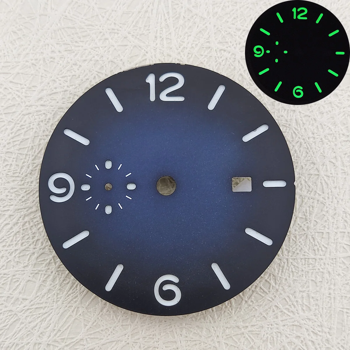 38.8mm Watch Dial  Custom Logo Green Glow Dial Watch Accessories Suitable For ETA 6497/ST3600 Mechanical Manual Watch Movement