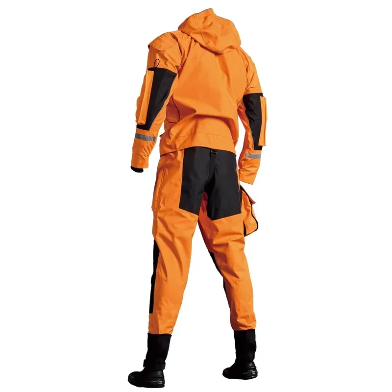 0.5-2mm Lightweight Water Rescue Dry Suit One Piece Waterproof Breathable Full Sleeve Breast Zipper for Rapids Floods
