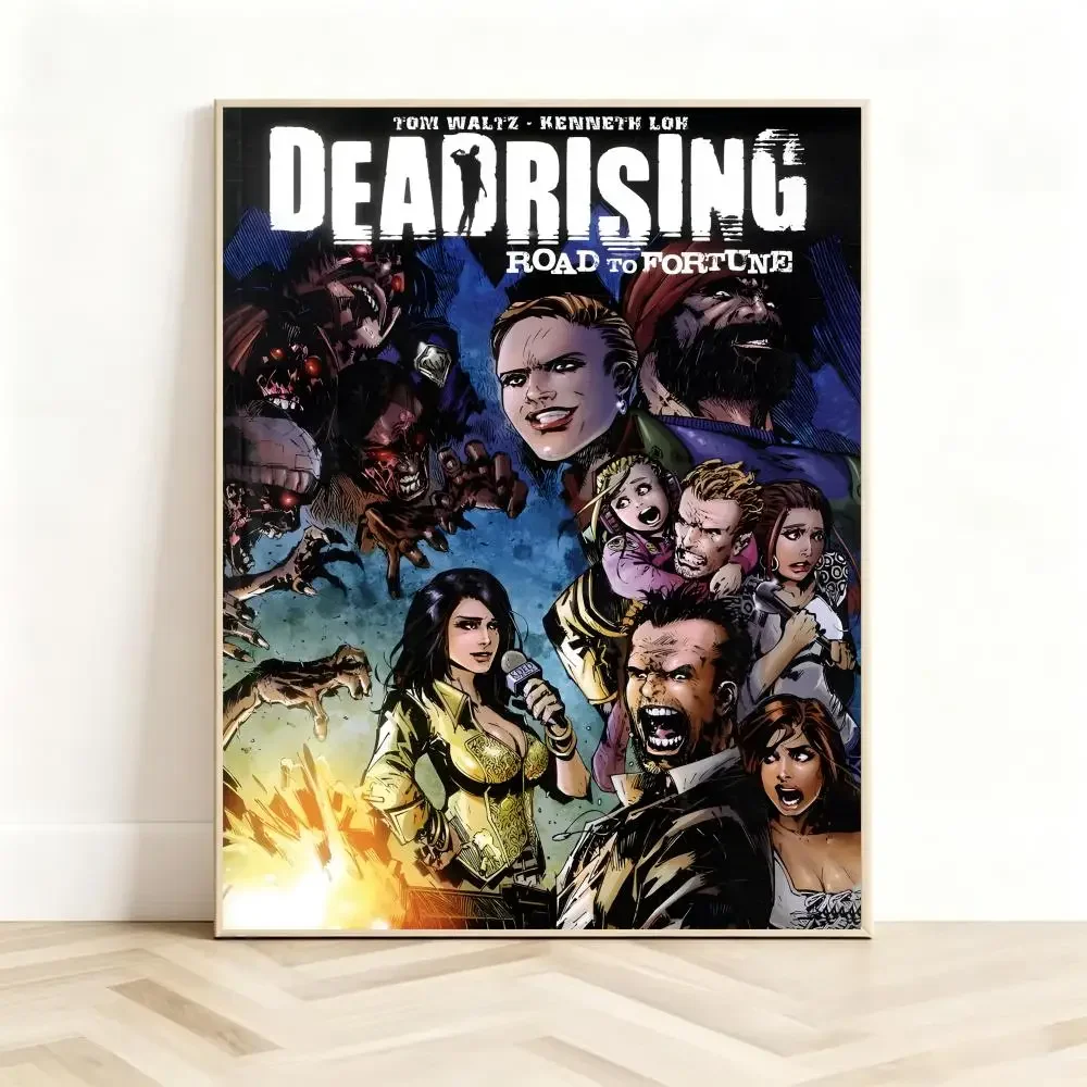 Thrilling Game D‑Dead Rising Poster Classic Self-Adhesive PP Wall Sticker for Living Room Bar Decor Gift