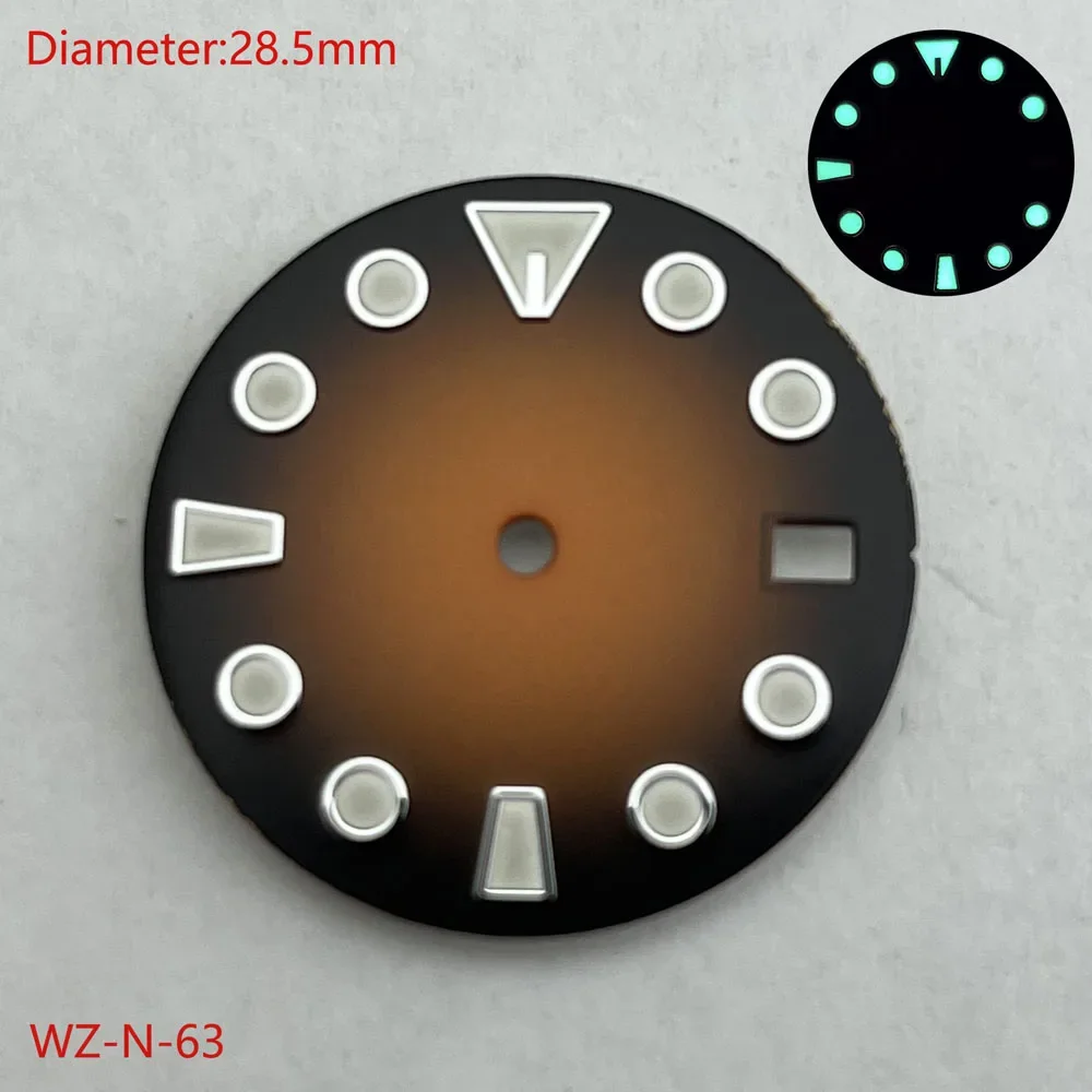 قرص NH35 28.5 ملم PROSPEXX قرص أزرق أحمر أخضر مضيء لساعة NH35 الميكانيكية الأوتوماتيكية يمكن تخصيص الشعار