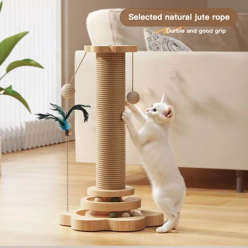 

Solid Wood Cat Toys Cat scratch plate grinder, small cat climbing frame, wear-resistant pet supplies