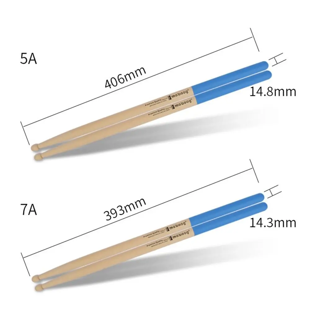 1 ペア新品、滑り止めハンドル付きアクセサリープラスチックドラムスティック楽器木製ドラムスティックパーカッションツール