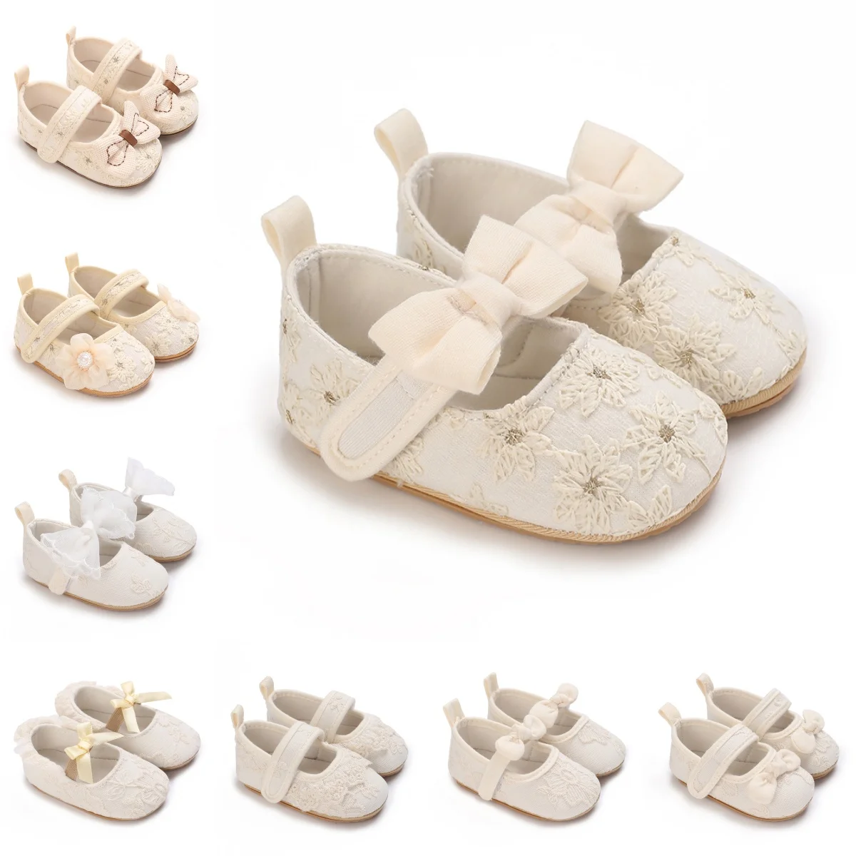 New casual summer sandals for girls and babies, princessruffled flat bottom, new baby doll shoes