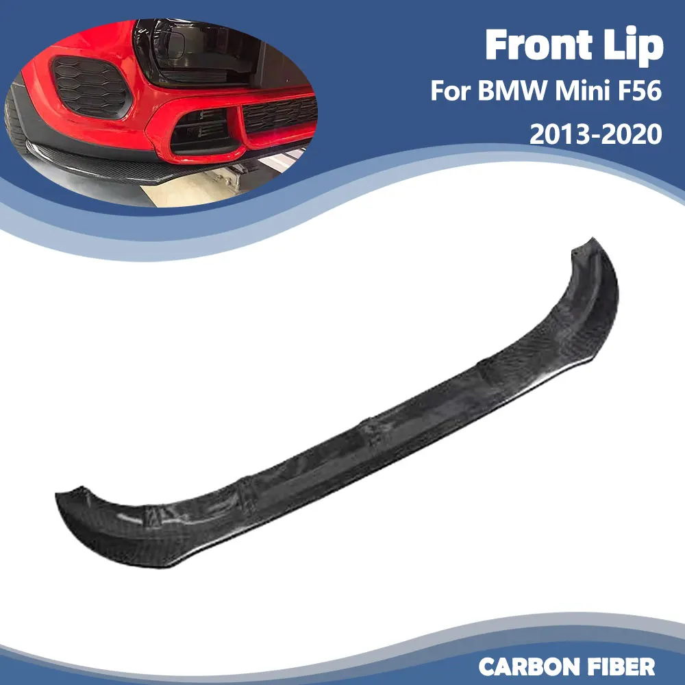 

Car Front Bumper Lip Spoiler for BMW Mini F55 F56 Cooper 2013-2020 Carbon Fiber Front Bumper Lip Spoiler