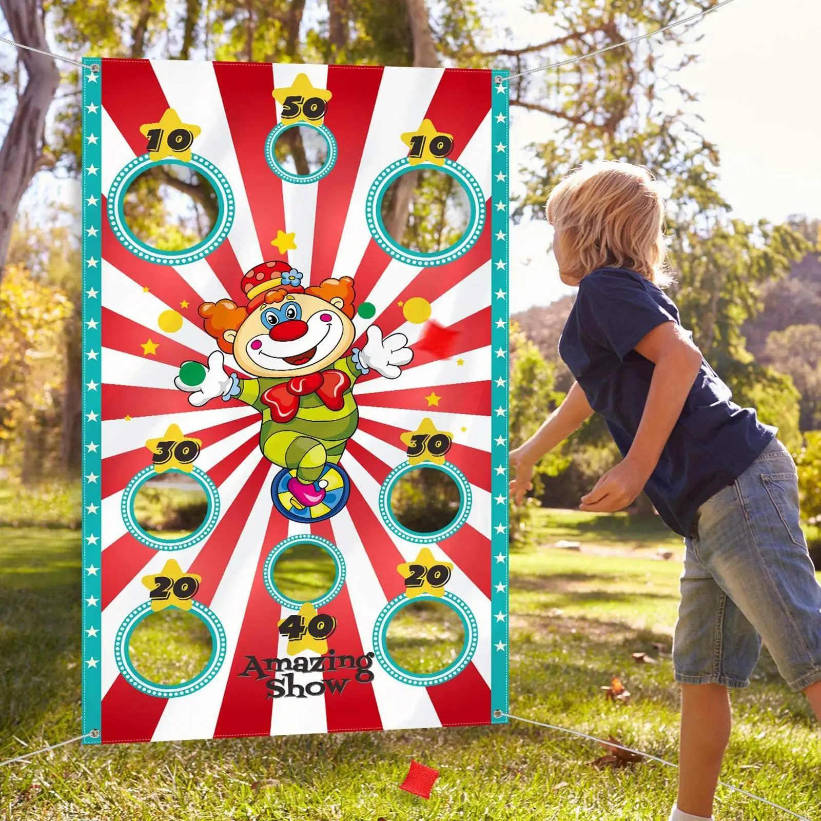 Christmas  Toss Games   clown Toss  Funny Throwing Game Toy with Christmas Theme Party Supplies for Kids Adults