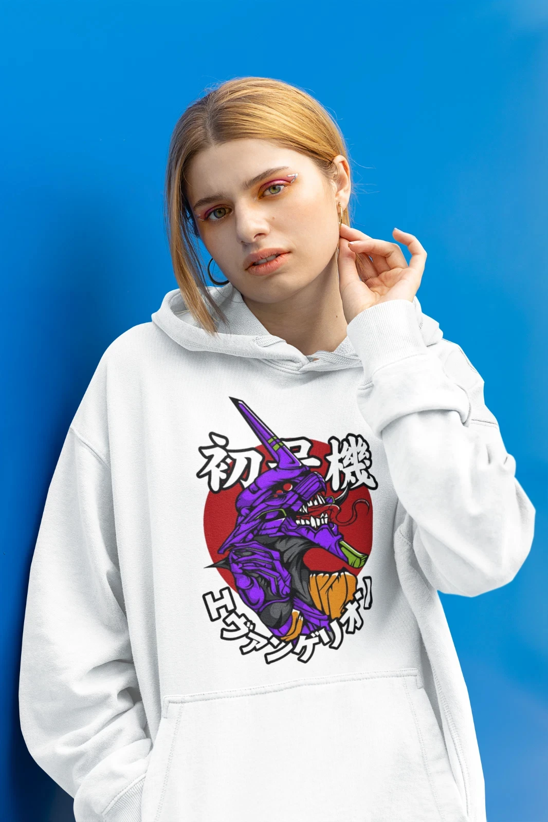 

Vintage Neon Genesis Gospel Creature Damen Hoodie Men and women of the same style animation street wear casual and comfortable