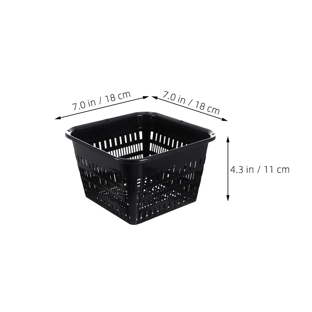 4 Pcs Duty Square Hydroponic Pots Root Control Planting Baskets for chid Hydroponic Net Pots Garden Plant Containers