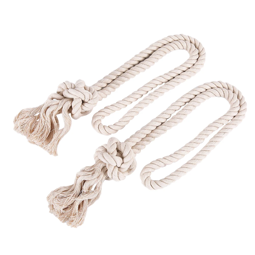 

2pcs Vintage Tassel Curtain Rope Tiebacks Handmade Cotton Holdbacks Beige Long Lasting For Indoor Outdoor Decor Retro