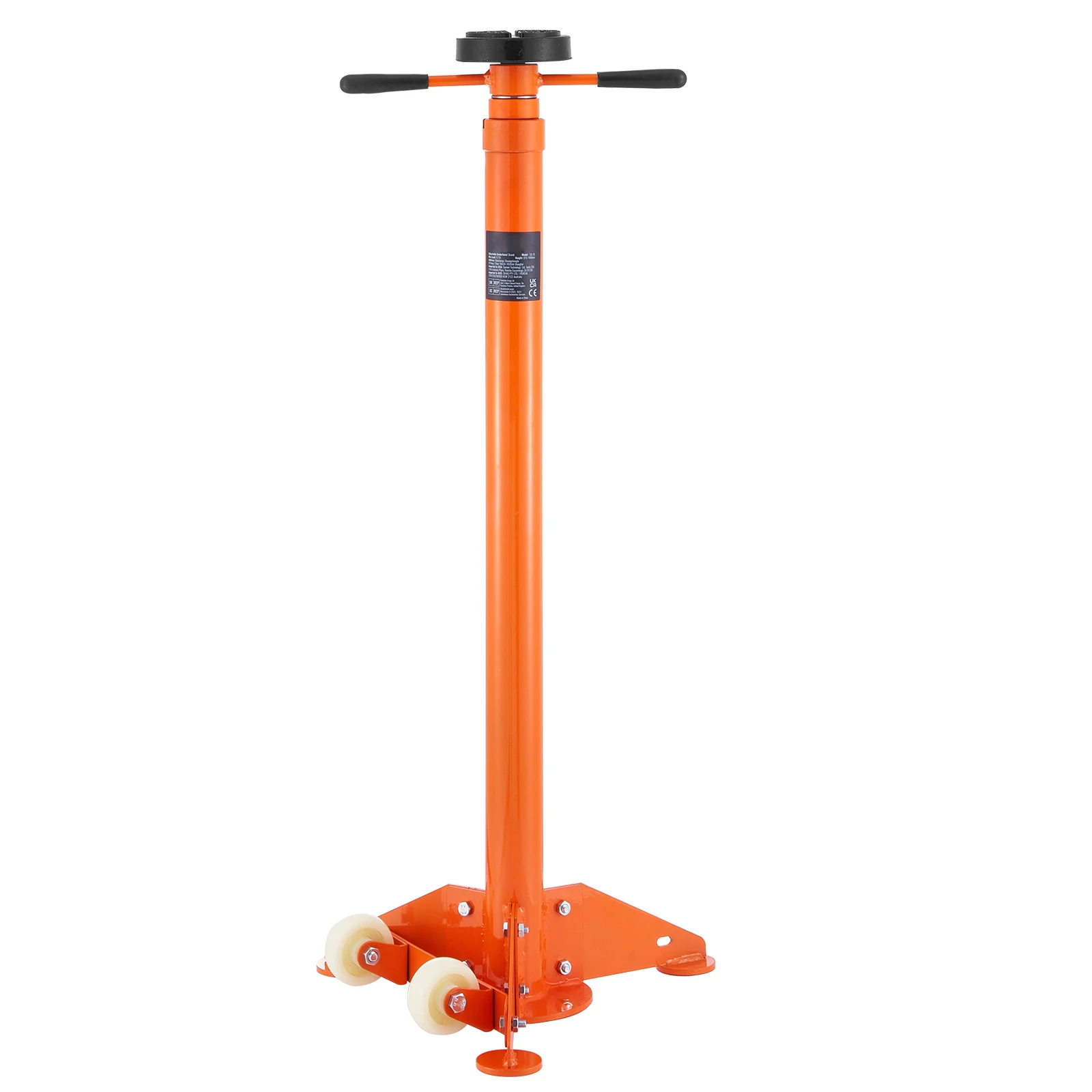 

SucceBuy Underhoist Stand 3/4 Ton Capacity Pole Jack, Lifting from 43.3" to 70.9" Triangular Base Two Wheels Automotive Support