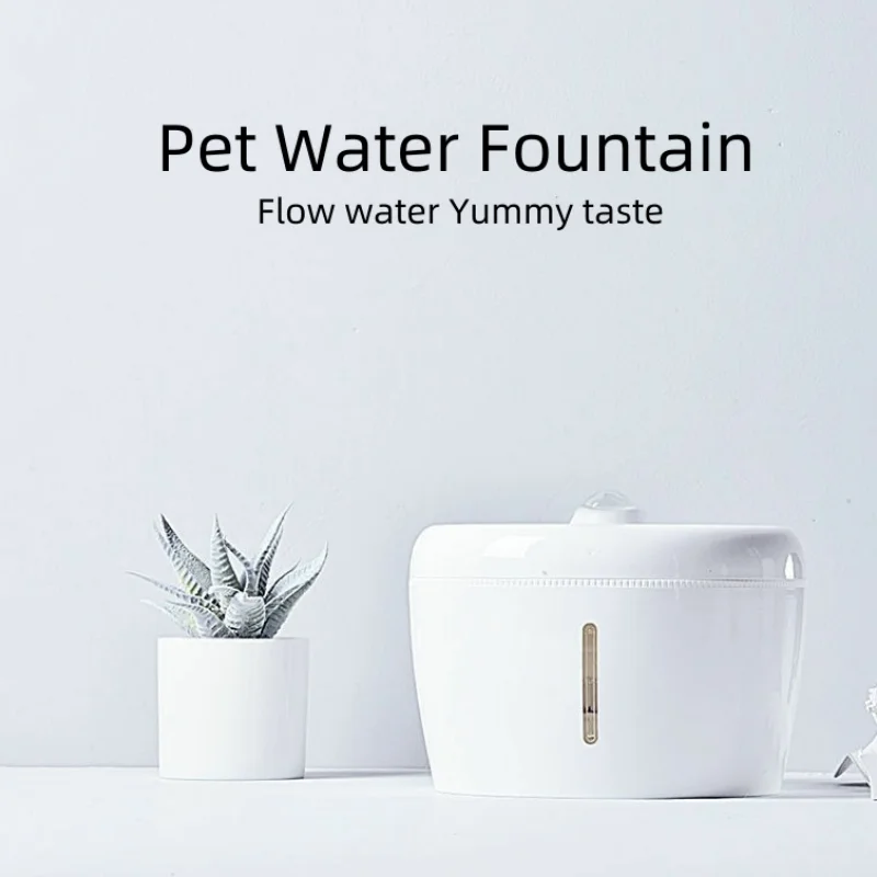 

2.5L USB Operated Automatic Pet Warm Water Fountain Silent Large Capacity Cat Constant Temp Water Fountain With Smart Lights