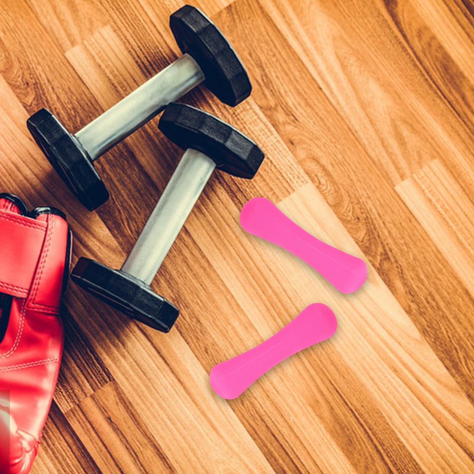 

Mini Dumbbells 1 Pair Home Gym Equipment Women Fitness Weights Slim Arms Body Shaping Hand Weights Set Ladies Metal Handbells
