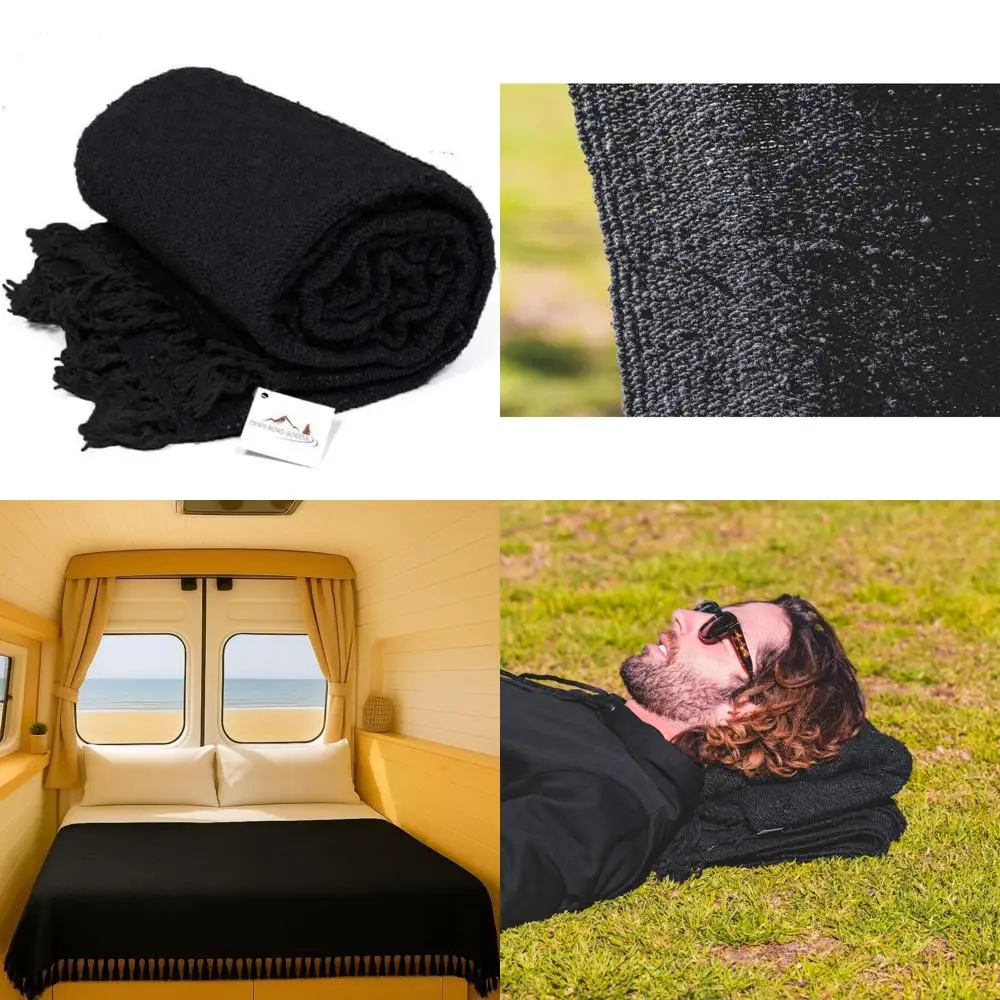 

Большое мексиканское однотонное одеяло для йоги ручной работы — мягкое, прочное покрывало для йоги, пляжа, кемпинга и домашнего использования