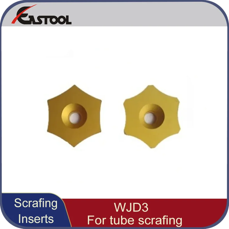 

OD Tube Scarfing Inserts WJD3 CVD Coated Six-Sided Bur Scraper Blade External Tube Processing Inserts