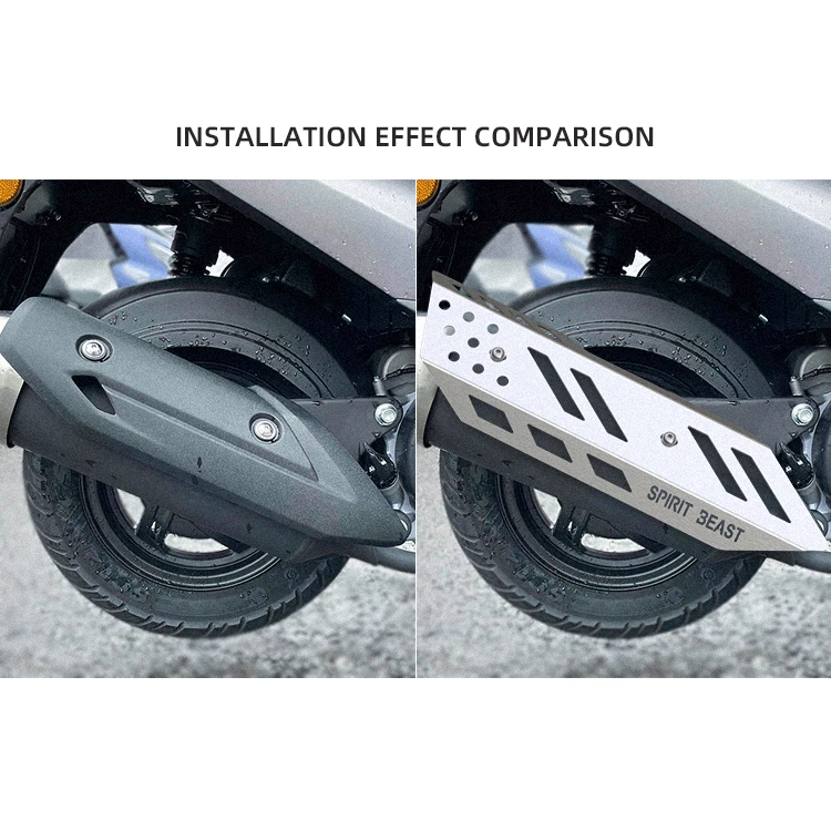 Spirit Beast Motorcycle Exhaust Pipe Protector Heat Shield Cover Muffler Guard Anti-scalding Cover Parts For HAOJUE AFR 125