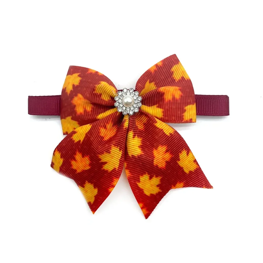

%a 50/100pcs Fall Style Small Dog Bow Tie Pet Dog Grooming Product Thanksging Dogs Bowties Grooming Products Small Dog Accesso