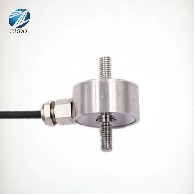 

In-line threaded tension and compression force sensor