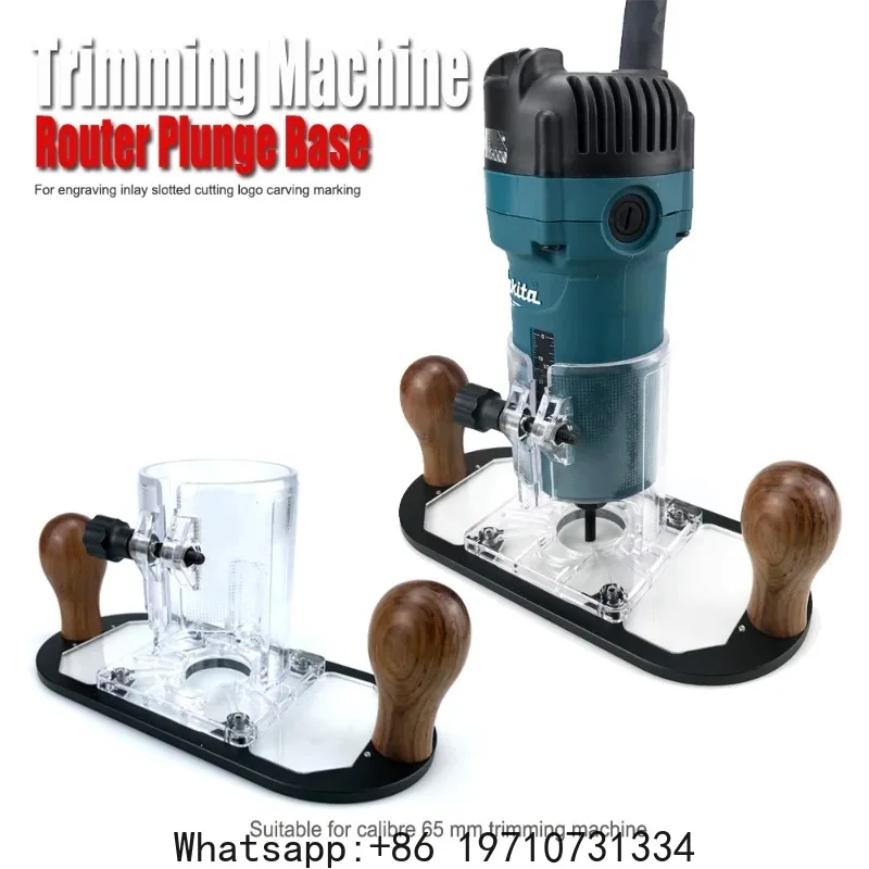 Wood Router Base for Edge Guide - Woodworking Trimming Machine Milling Groove Flip Engraving Trimming Opening Milling Base