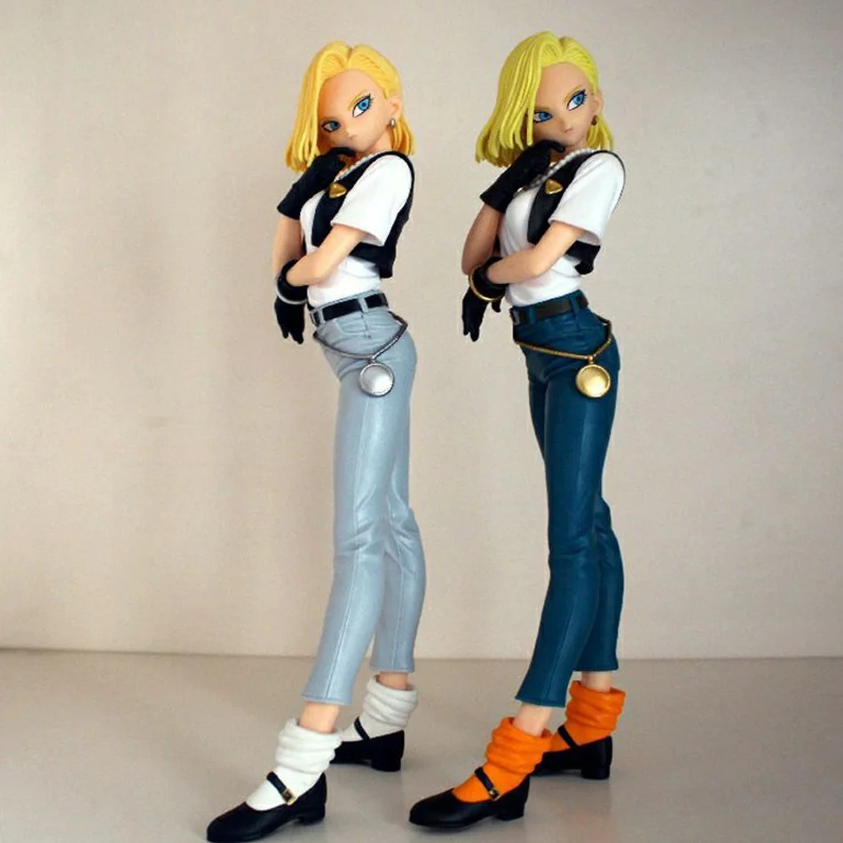 23CM Dragon Ball Z Lazuli Android 18 Anime Doll Action Figure Pvc Toys Collection Figures