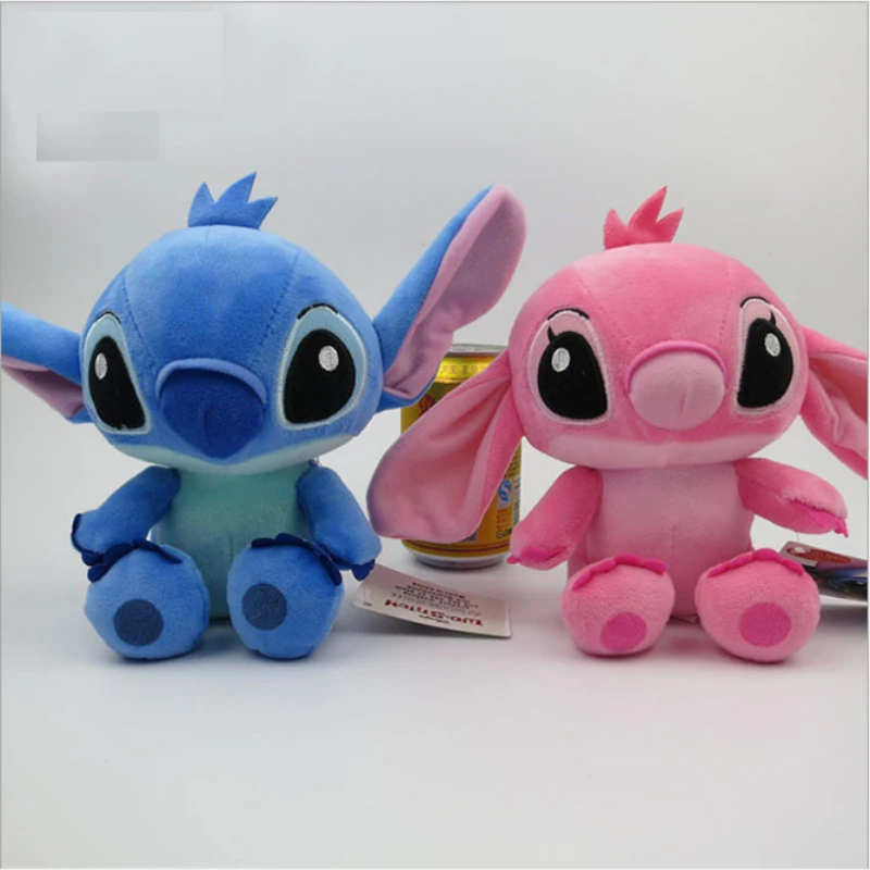 8-inch Lilo and Stitch Couple Dolls Cartoon Stuffed Plush Toy Anime Stitch Plush Baby Toys Pendant Decor Girl Kids Birthday Gift