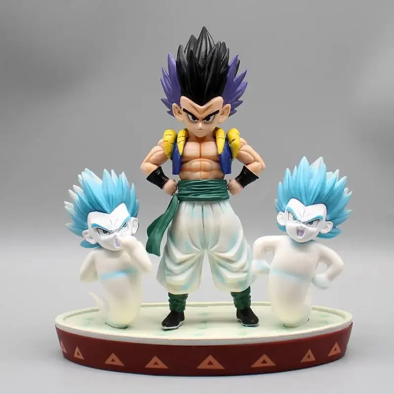 20cm Dragon Ball Gotenks Action Figure New PVC Anime Characters Change Heads Ornaments Collection Desktop Display Gift Toys