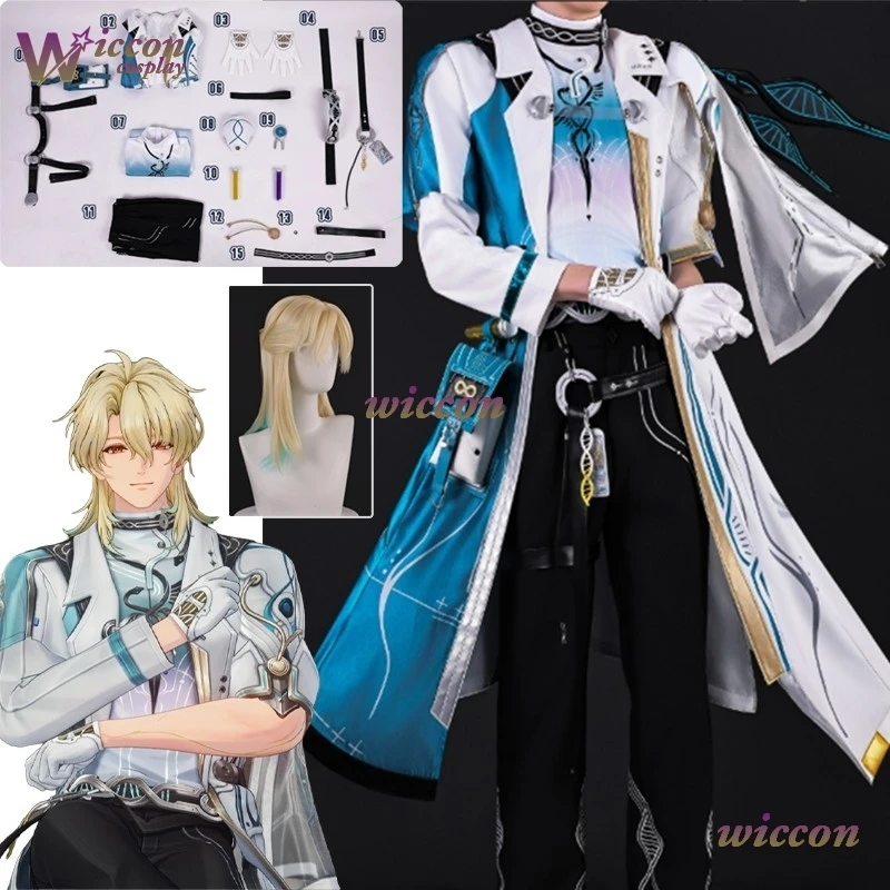

Yesok Wuthering Waves Luuk Herssen Cosplay Costume Wig Uniform Startorch Academy Role Play Outfit Halloween Party Women Props