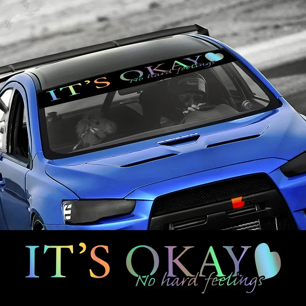 

Car Sticker No Hard Feelings It' s Okay Words Banner Decal Waterproof Self-adhesive Auto Exterior Decoration Sticker Accessories