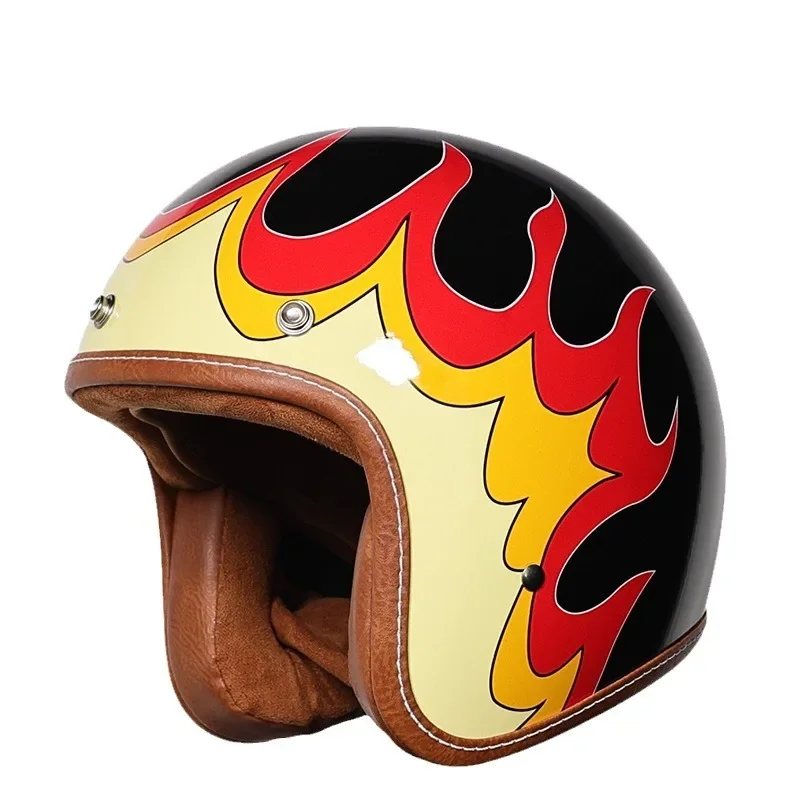 Open Gezicht Helm Zomer Retro Motorhelm Dot Certificering Moto Helm Capacete De Casco Vintage Casque Vintage Motor