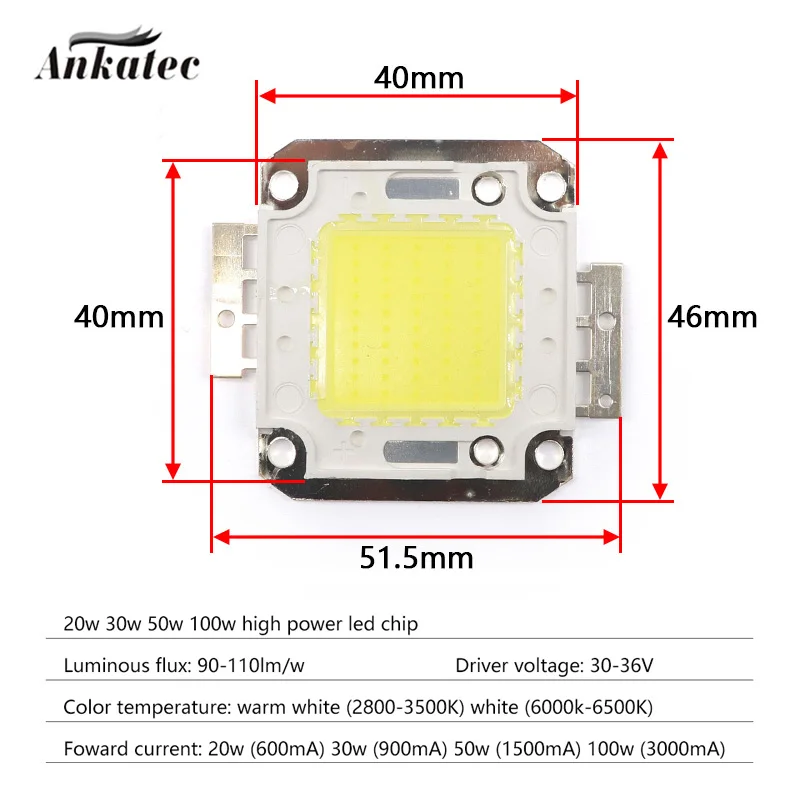 1Set High Power 50W White/WarmWhite Full Watt COB LED Lamp Chips With LED Driver DIY Flood Light Spotlight Lawn Lighting