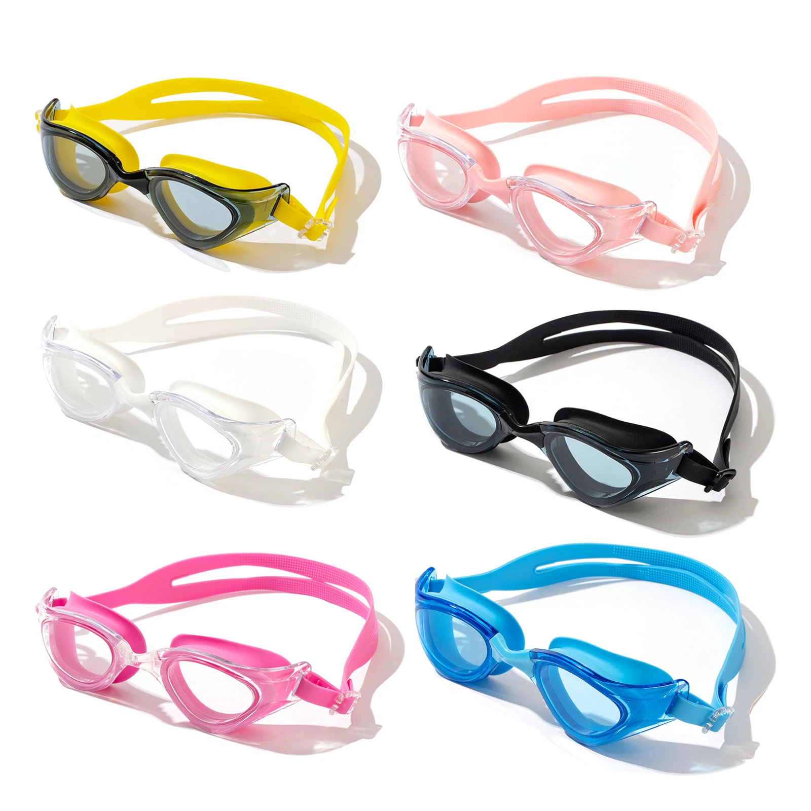 

High Definition Swimming Goggles Adult Fashion Universal Silicone Waterproof Anti-fog Electroplating Swimming New Style