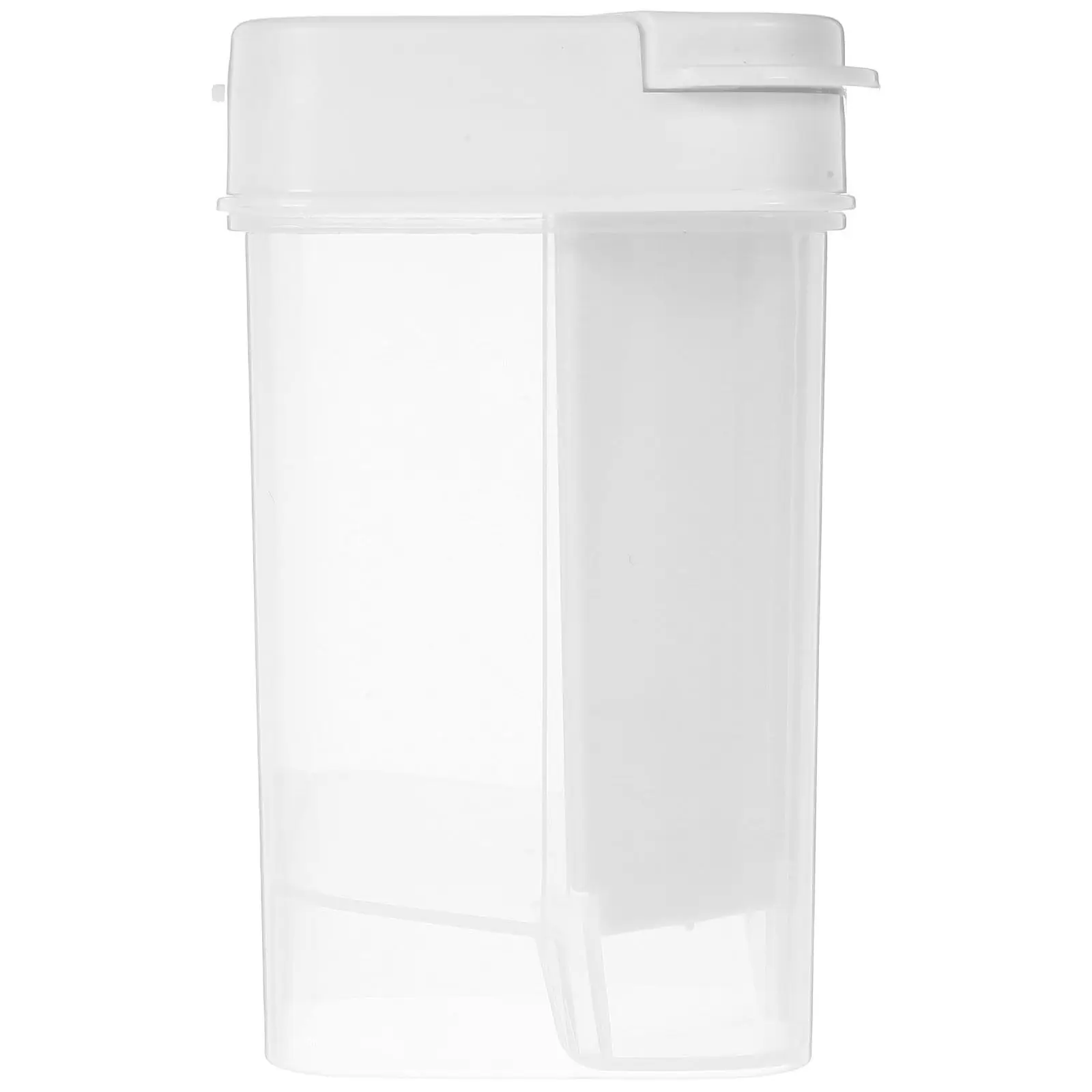 2 in 1 Salt and Pepper Shaker Clear Plastic Dual Lid Spice Dispenser Seasoning Container for Kitchen